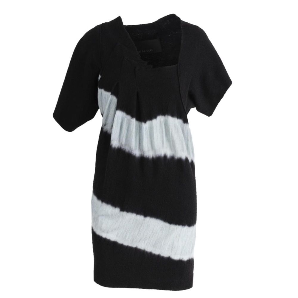 Yigal Azrouel Tie Dye Asymmetrical Wool Dress S